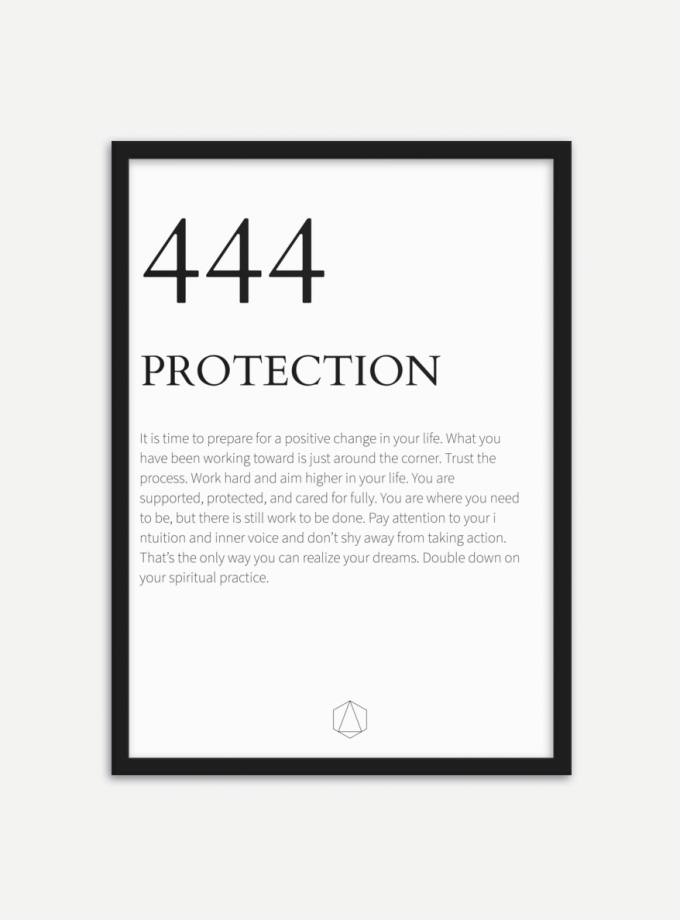 444 Numerology Poster