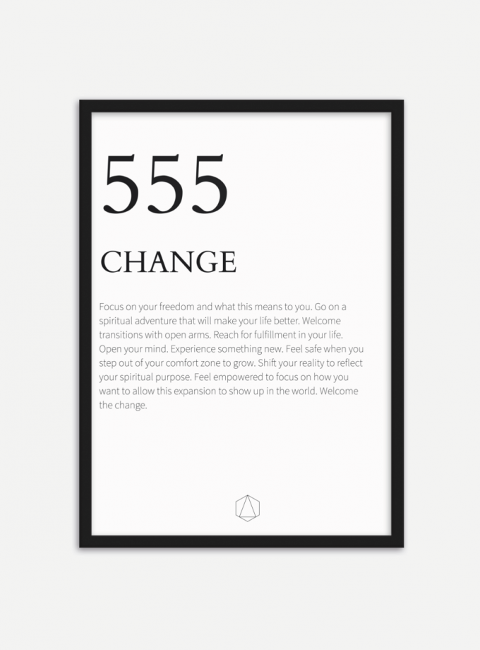 555 Numerology Poster