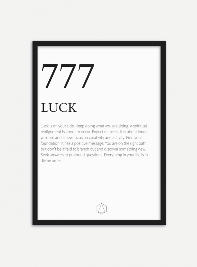 777 Numerology Poster