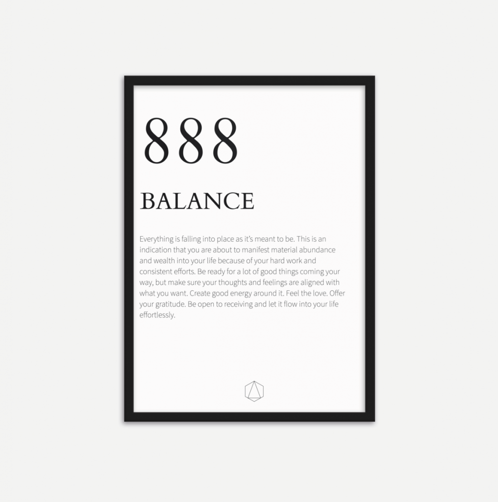 888 Numerology Poster - World of Fajers